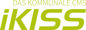 Das grüne Logo des kommunalen Content Management Systems iKISS.