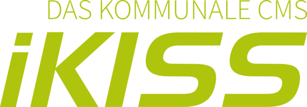 Bild vergrößern: Das grüne Logo des kommunalen Content Management Systems iKISS.